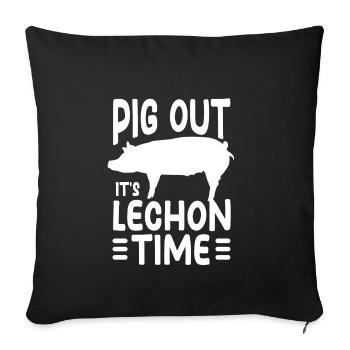 Lechon - Housse de coussin décorative 45 x 45 cm - noir - Devant