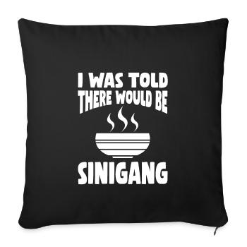 Drôle philippin Sinigang Design - Housse de coussin décorative 45 x 45 cm - noir - Devant