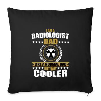 Funny gift for a radiologist dad - Sofa pillowcase 17,3'' x 17,3'' (45 x 45 cm) - black - Front