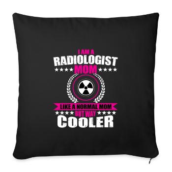 Funny Gift for a Radiologist Mom - Sofa pillowcase 17,3'' x 17,3'' (45 x 45 cm) - black - Front