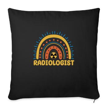 Radiologists Rainbow - Sofa pillowcase 17,3'' x 17,3'' (45 x 45 cm) - black - Front