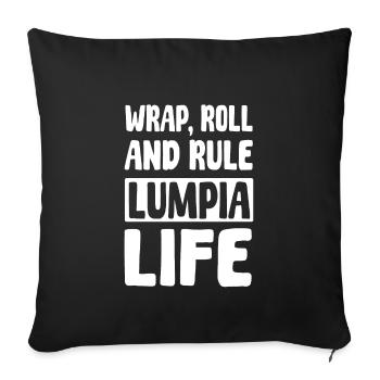 Lustiger Lumpia Spruch - Sofakissenbezug 45 x 45 cm - Schwarz - Vorne