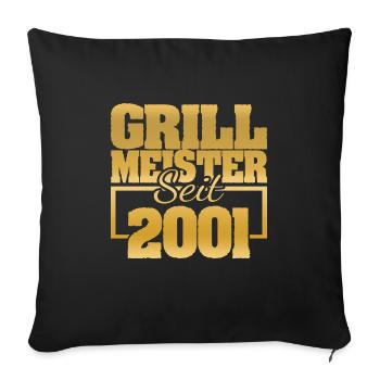 Grillen 2001 - Sofakissenbezug 45 x 45 cm - Schwarz - Vorne