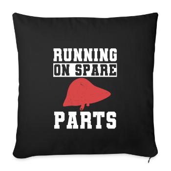 Funny Liver Transplant T-Shirt - Sofa pillowcase 17,3'' x 17,3'' (45 x 45 cm) - black - Front
