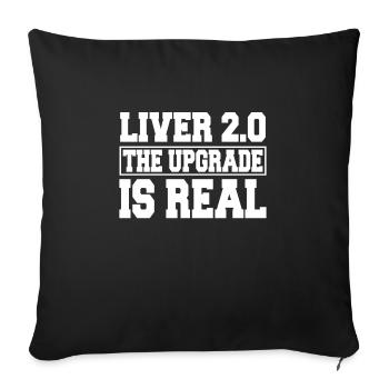 Funny Liver Transplant Saying - Sofa pillowcase 17,3'' x 17,3'' (45 x 45 cm) - black - Front