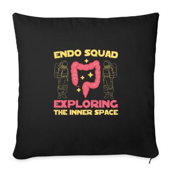 Endo Squad Endoscopy - Sofa pillowcase 17,3'' x 17,3'' (45 x 45 cm) - black - Front