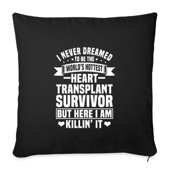 T-shirt drôle pour les survivants d’un - Housse de coussin décorative 45 x 45 cm - noir - Devant
