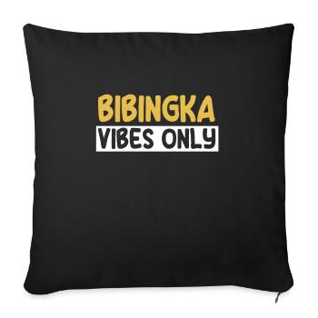 Bibingka T-Shirt - Sofa pillowcase 17,3'' x 17,3'' (45 x 45 cm) - black - Front