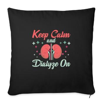 nephrologiDialysis Nurse Gift - Sofa pillowcase 17,3'' x 17,3'' (45 x 45 cm) - black - Front