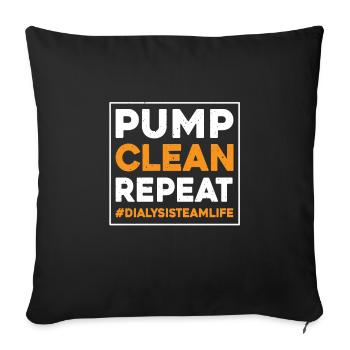 Dialysis Team Gift - Sofa pillowcase 17,3'' x 17,3'' (45 x 45 cm) - black - Front