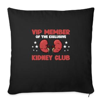 Dialysis VIP Member - Sofa pillowcase 17,3'' x 17,3'' (45 x 45 cm) - black - Front