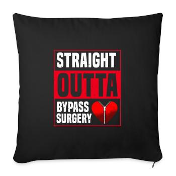 Artery Straight Outta Bypass Surgery - Sofa pillowcase 17,3'' x 17,3'' (45 x 45 cm) - black - Front