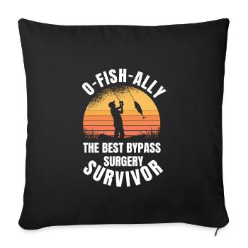 Bypass-Operation Und Angeln - Sofakissenbezug 45 x 45 cm - Schwarz - Vorne