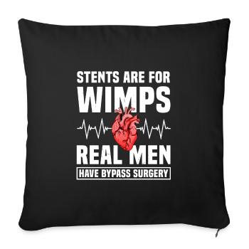 miFunny T-shirt For Bypass Surgery Survivors - Sofa pillowcase 17,3'' x 17,3'' (45 x 45 cm) - black - Front