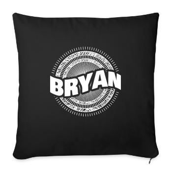 Geschenk für Bryan - Sofakissenbezug 45 x 45 cm - Schwarz - Vorne