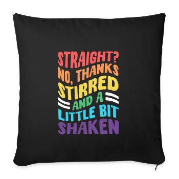 Funny Lgbtq Pride Month T-Shirt - Sofa pillowcase 17,3'' x 17,3'' (45 x 45 cm) - black - Front