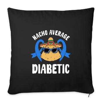 Diabetes Awareness, Insulin Therapy, Blood Sugar - Sofa pillowcase 17,3'' x 17,3'' (45 x 45 cm) - black - Front