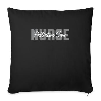 Palliative Care Nurse Design - Sofa pillowcase 17,3'' x 17,3'' (45 x 45 cm) - black - Front