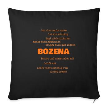 Proverbs Bozena - Sofa pillowcase 17,3'' x 17,3'' (45 x 45 cm) - black - Front