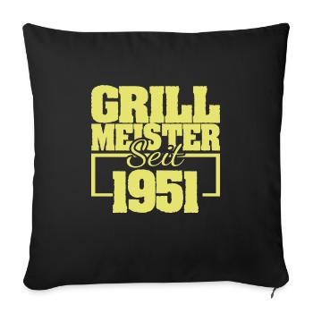 1951 - Housse de coussin décorative 45 x 45 cm - noir - Devant