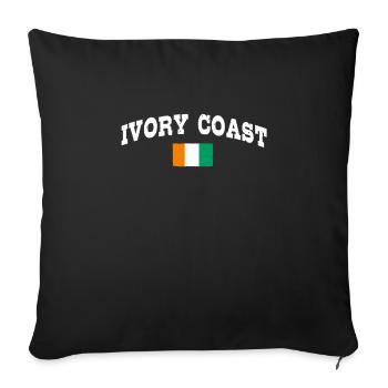 Ivory Coast - Sofa pillowcase 17,3'' x 17,3'' (45 x 45 cm) - black - Front