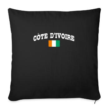 Cote D'Ivory - Sofa pillowcase 17,3'' x 17,3'' (45 x 45 cm) - black - Front
