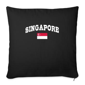 Singapur - Sofakissenbezug 45 x 45 cm - Schwarz - Vorne