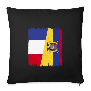 Équateur Quito Guayaquil Équatorien - Housse de coussin décorative 45 x 45 cm - noir - Devant