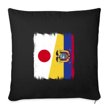 Équateur Quito Guayaquil Équatorien - Housse de coussin décorative 45 x 45 cm - noir - Devant