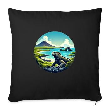 Équateur Quito Guayaquil Équatorien - Housse de coussin décorative 45 x 45 cm - noir - Devant