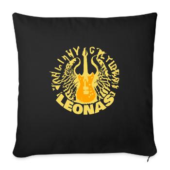 Guitar Leonas - Sofa pillowcase 17,3'' x 17,3'' (45 x 45 cm) - black - Front