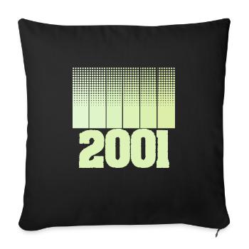 2001 - Sofa pillowcase 17,3'' x 17,3'' (45 x 45 cm) - black - Front