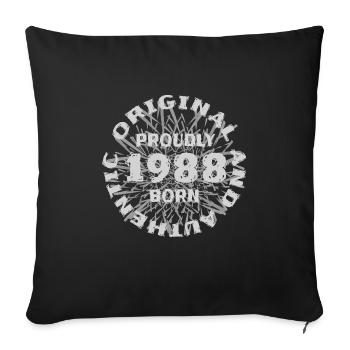 Colleague 1988 - Sofa pillowcase 17,3'' x 17,3'' (45 x 45 cm) - black - Front