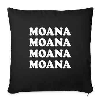 Moana comme nom - Housse de coussin décorative 45 x 45 cm - noir - Devant