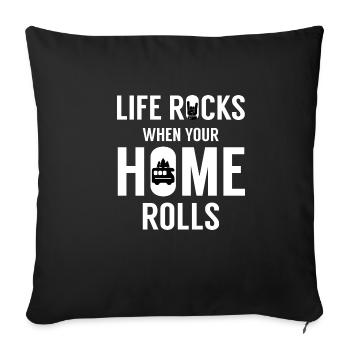 RV - Housse de coussin décorative 45 x 45 cm - noir - Devant
