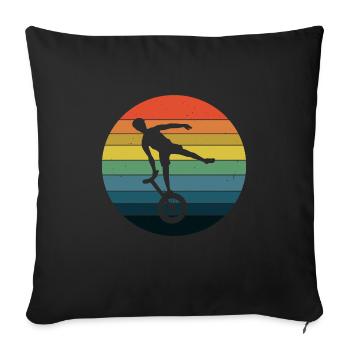 Unicycle Unicyclist Unicycling Unicycling - Sofa pillowcase 17,3'' x 17,3'' (45 x 45 cm) - black - Front
