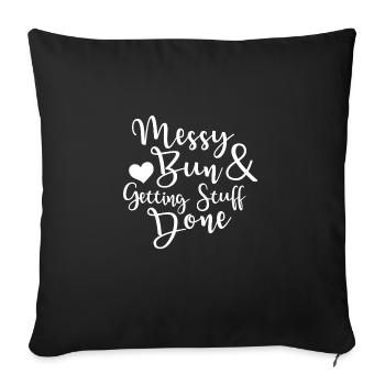 Maman cool | Cadeaux pour les mères | Dictons de maman - Housse de coussin décorative 45 x 45 cm - noir - Devant