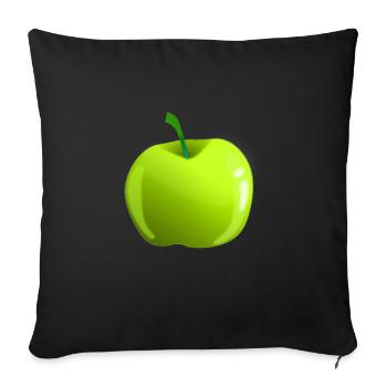 Pomme - Housse de coussin décorative 45 x 45 cm - noir - Devant