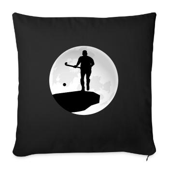 hockey feldhockey hockeyspieler warmup hockeyzone - Sofakissenbezug 45 x 45 cm - Schwarz - Vorne
