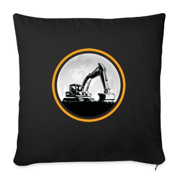 Excavator Excavator Driver Construction Site Excavator Shovel - Sofa pillowcase 17,3'' x 17,3'' (45 x 45 cm) - black - Front