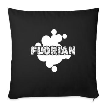 Gift for Florian - Sofa pillowcase 17,3'' x 17,3'' (45 x 45 cm) - black - Front