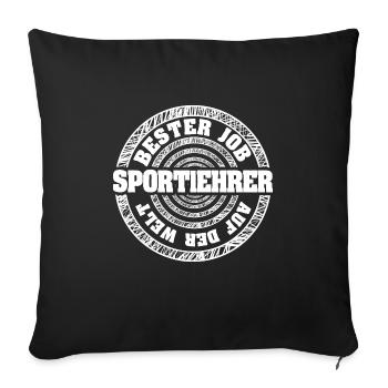 Job Physical Education Teacher - Sofa pillowcase 17,3'' x 17,3'' (45 x 45 cm) - black - Front