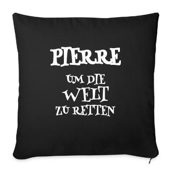 Pierre - Housse de coussin décorative 45 x 45 cm - noir - Devant