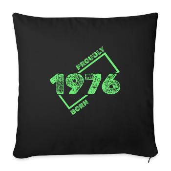 1976 - Sofa pillowcase 17,3'' x 17,3'' (45 x 45 cm) - black - Front