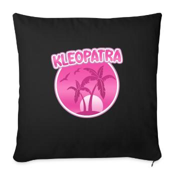 Cleopatra as a holiday - Sofa pillowcase 17,3'' x 17,3'' (45 x 45 cm) - black - Front