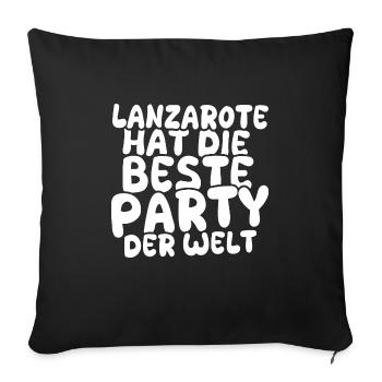 Holiday destination Lanzarote - Sofa pillowcase 17,3'' x 17,3'' (45 x 45 cm) - black - Front