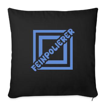 Fine polisher - Sofa pillowcase 17,3'' x 17,3'' (45 x 45 cm) - black - Front