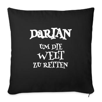 Geschenk für Darian - Sofakissenbezug 45 x 45 cm - Schwarz - Vorne