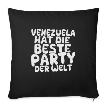 Cadeau pour le Venezuela - Housse de coussin décorative 45 x 45 cm - noir - Devant