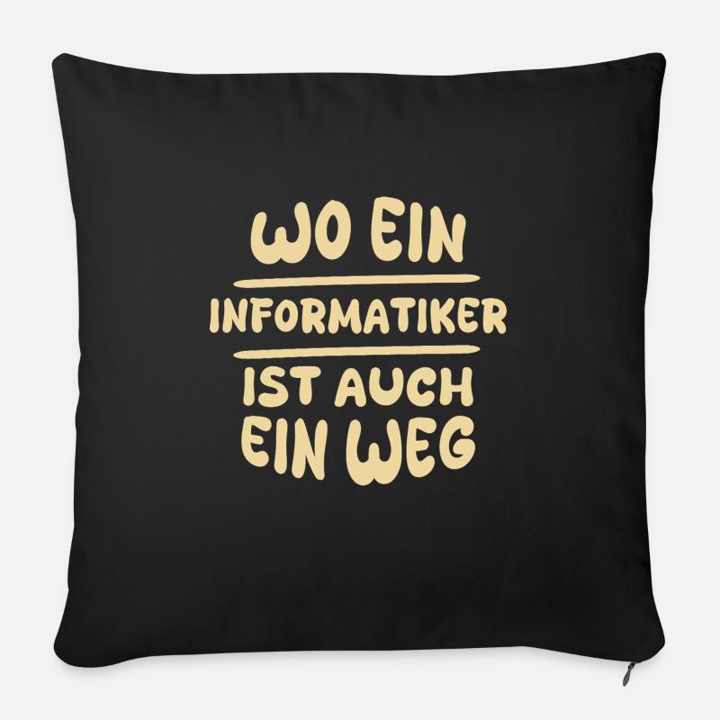 Geschenk für Informatiker - Sofakissenbezug 45 x 45 cm - Schwarz